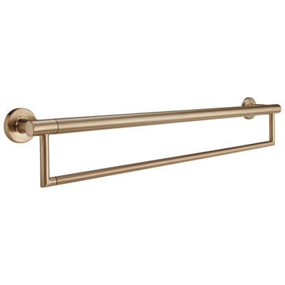 Delta Bath Safety Champagne Bronze DELUXE Accessory Set Includes: 18" and 36" Single Grab Bar, Corner Shelf, TP Holder, 24" Double Bar D10111AP