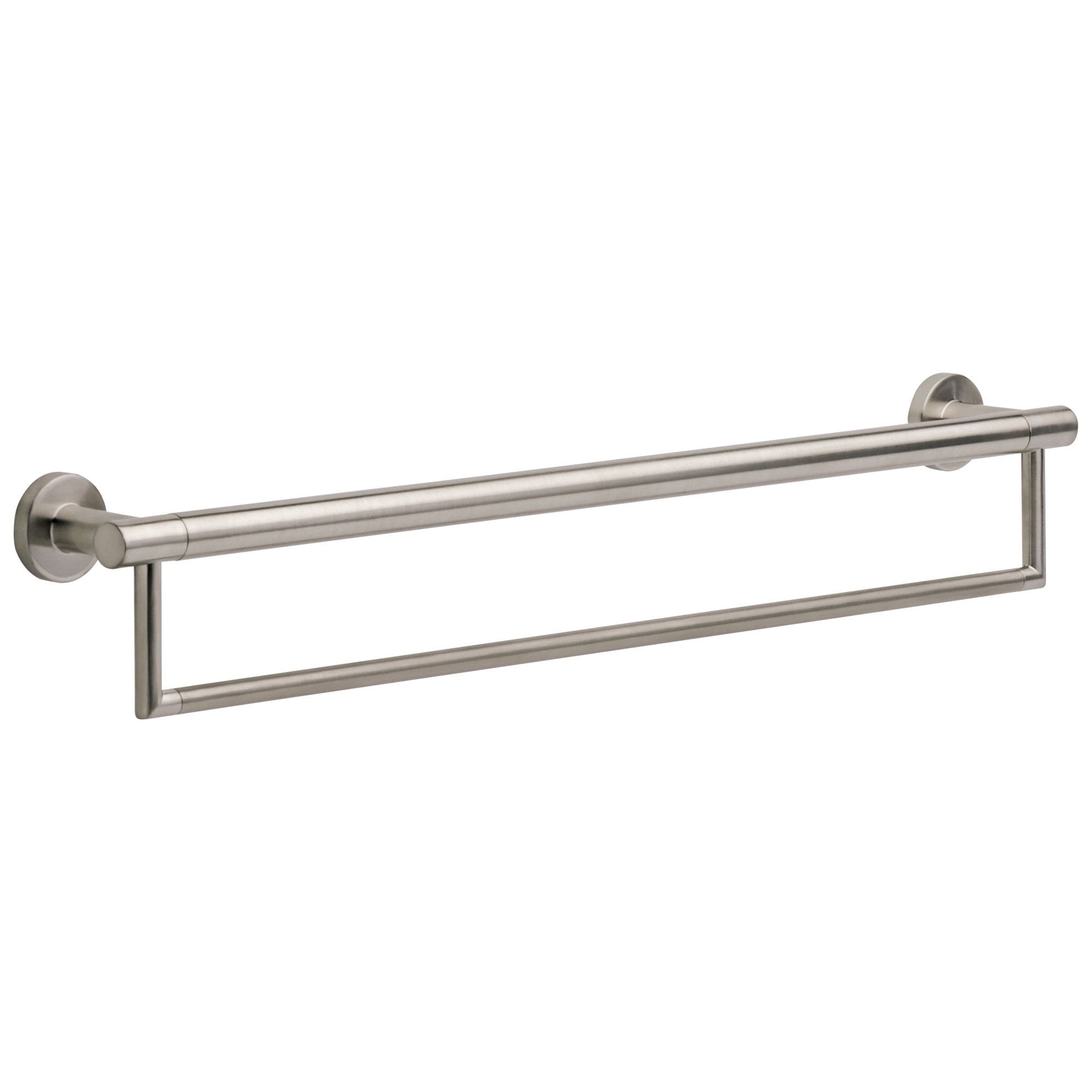 Delta Bath Safety Collection Stainless Steel Finish Contemporary 24" Towel Bar with Assist Grab Bar 660992