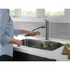 Delta Trinsic Black Stainless Steel Finish Single Handle Pull-Out Kitchen Faucet D4159KSDST