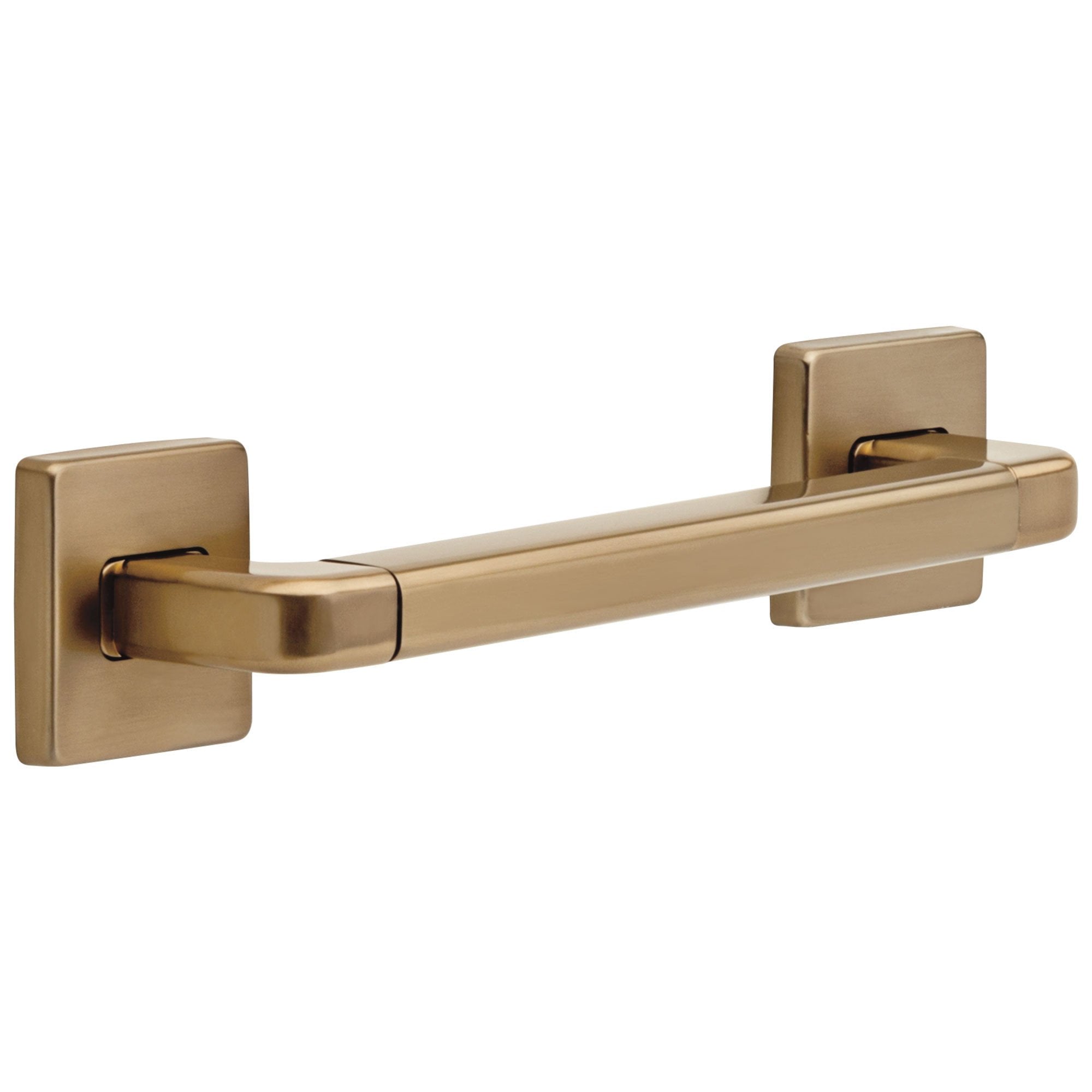 Delta Bath Safety Collection Champagne Bronze Finish Angular Modern Decorative Wall Mounted 12" Short ADA Approved Grab Bar D41912CZ