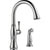 Delta Cassidy Gooseneck Arctic Stainless Kitchen Faucet w/ Side Sprayer 612372