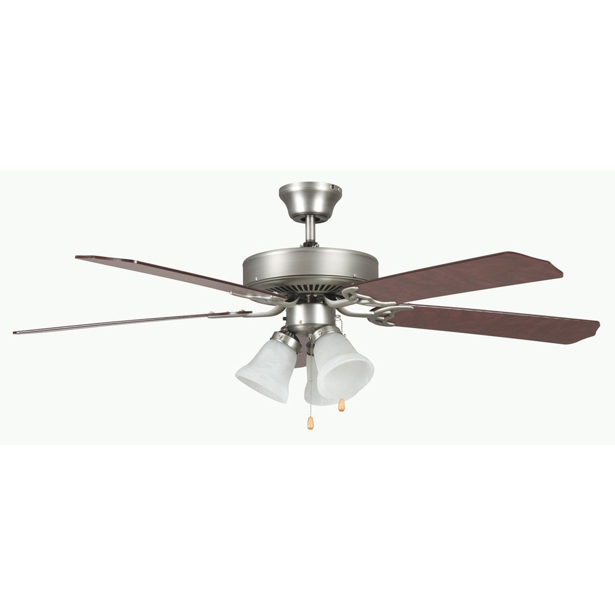 Concord Fans 42" Contemporary Small Satin Nickel Ceiling Fan with Light Kit
