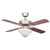 Concord Fans 42" Satin Nickel Modern Small Ceiling Fan with Bowl Style Light Kit