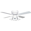 Concord Fans 42" Small White Low Profile Hugger Ceiling Fan with Lights
