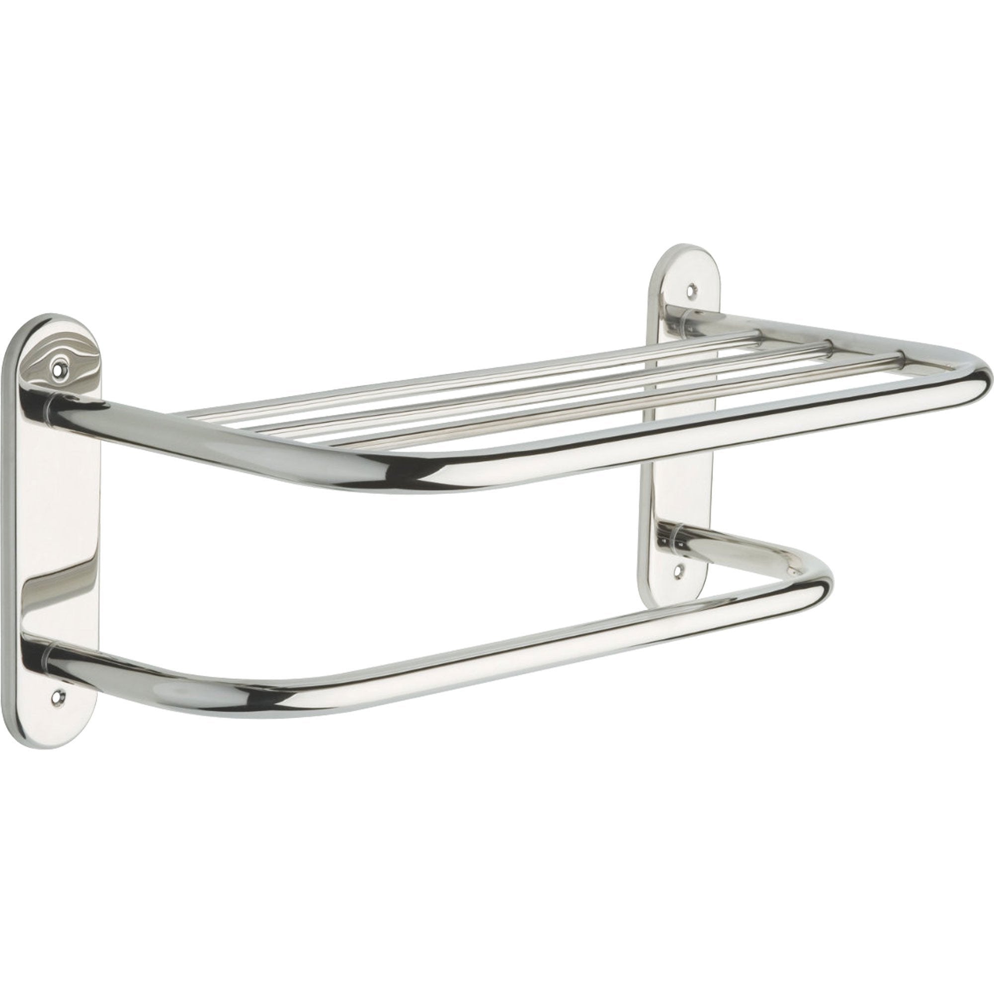 Delta Stainless Steel Finish 18 inch Bathroom Towel Bar with Shelf 572952
