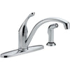 Delta Collins Single Handle Chrome Finish Kitchen Faucet with Side Spray 465288