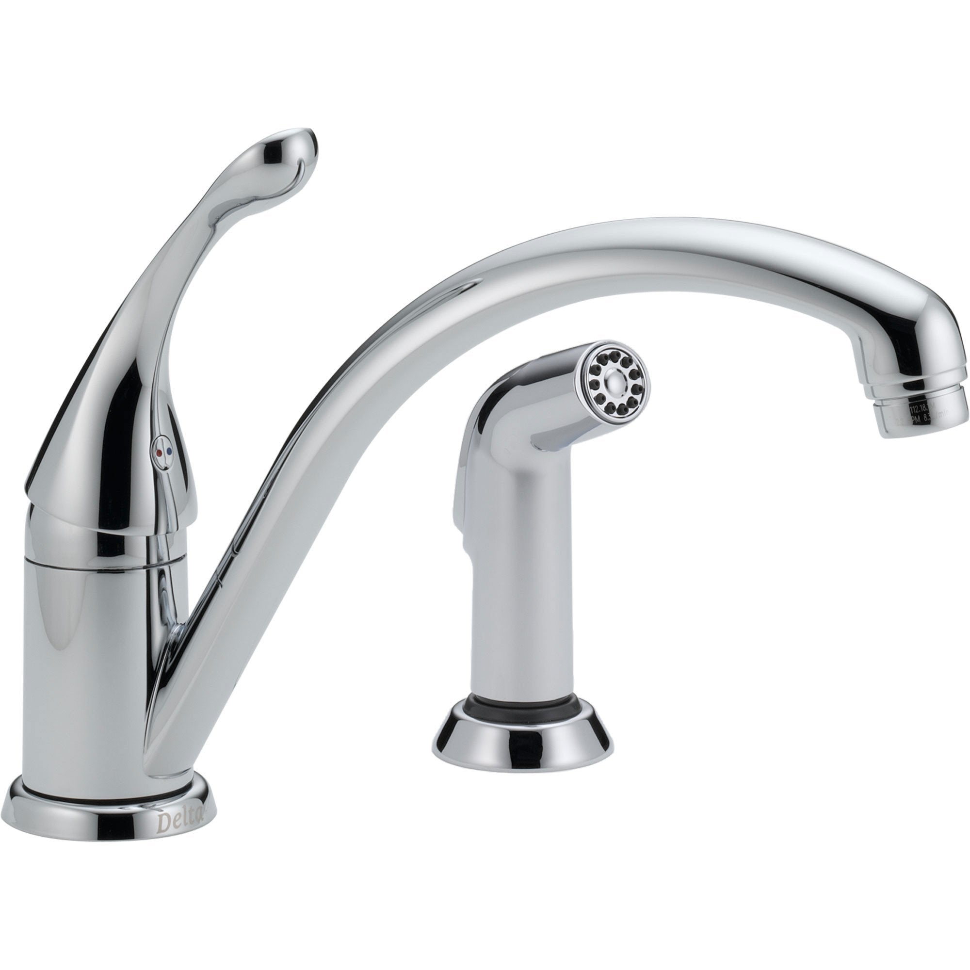 Delta Collins Single Handle Chrome Kitchen Faucet with Side Sprayer 465291