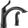 Delta Linden Venetian Bronze Single Handle Kitchen Faucet with Sprayer 555826