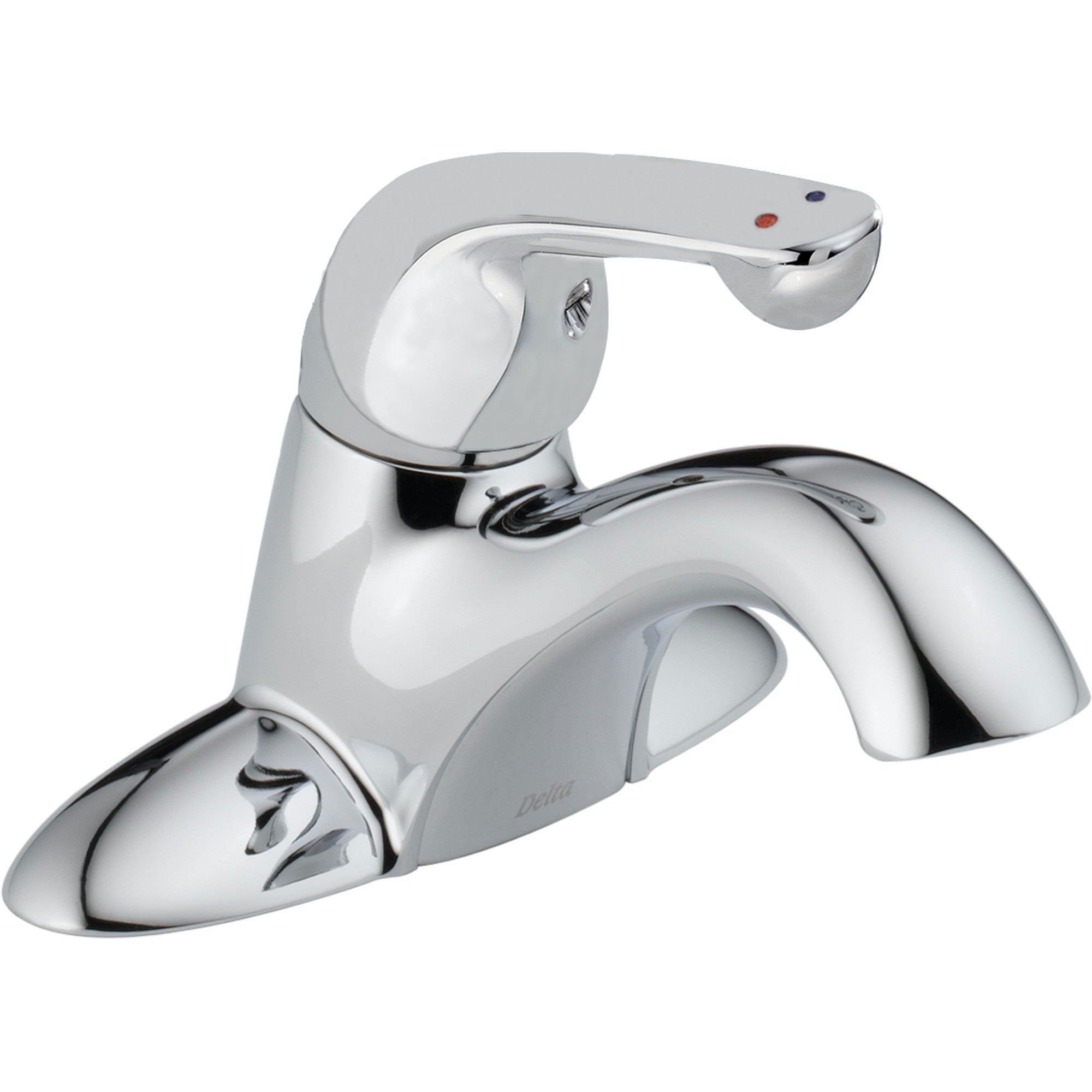 Delta Commercial Centerset Single Handle Mid Arc Chrome Bathroom Faucet 555828
