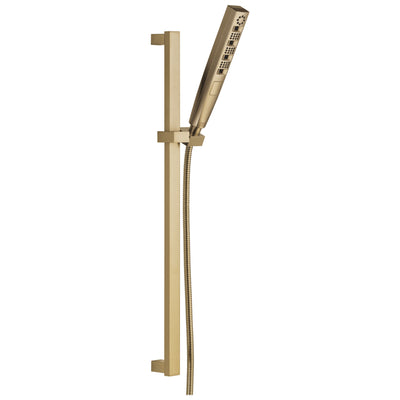 Delta Champagne Bronze Finish H2Okinetic 4-Setting Modern Slide Bar Hand Shower with Hose D51140CZ