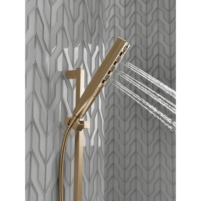Delta Champagne Bronze Finish H2Okinetic 4-Setting Modern Slide Bar Hand Shower with Hose D51140CZ