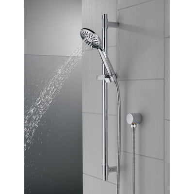 Delta Chrome Finish 4-Setting Hand Shower Spray with Slide Bar, Hose, and Wall Elbow D51361