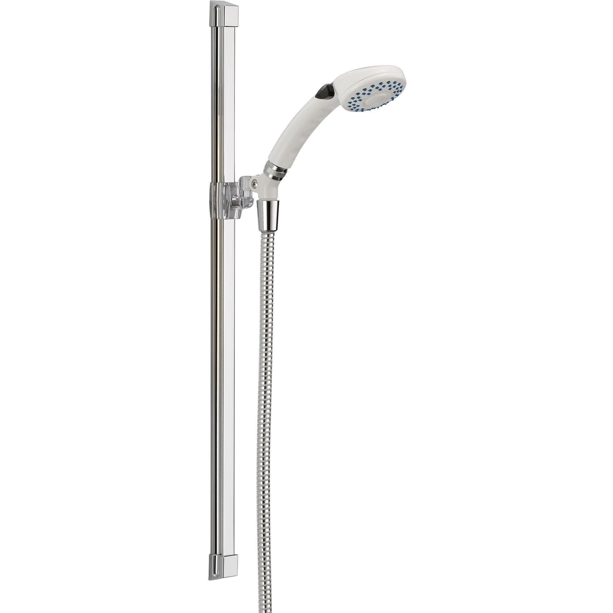 Delta 2-Spray White / Chrome Glide Rail Personal Handheld Shower Faucet 561099