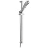 Delta Universal Showering Components Collection Chrome Finish H2Okinetic Modern 4-Setting Hand Shower on Slidebar with Hose D51552