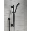 Delta Matte Black Finish Single-Setting H2Okinetic Slide Bar Hand Shower with Hose D51579BL