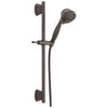 Delta Universal Showering Components Collection Venetian Bronze Finish Watersense Wall Mount Hand Shower Spray with Slidebar and Hose D51589RB