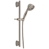 Delta Universal Showering Components Collection Stainless Steel Finish Watersense Wall Mount Hand Shower Spray with Slidebar and Hose D51589SS