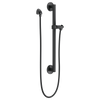 Delta Matte Black Adjustable Slide Bar / Grab Bar Assembly With Elbow D51600BL
