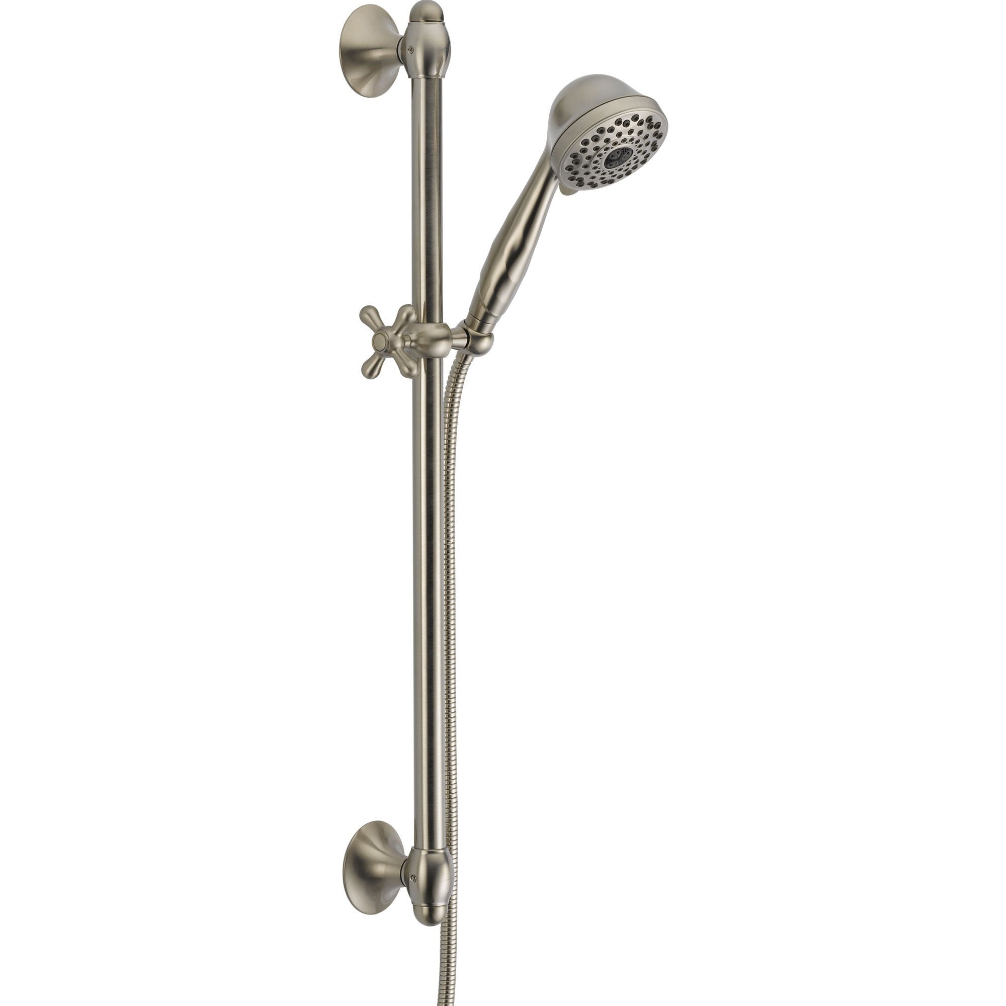 Delta 7-Spray Stainless Steel Finish Handheld Shower Faucet w/ Slide Bar 567264