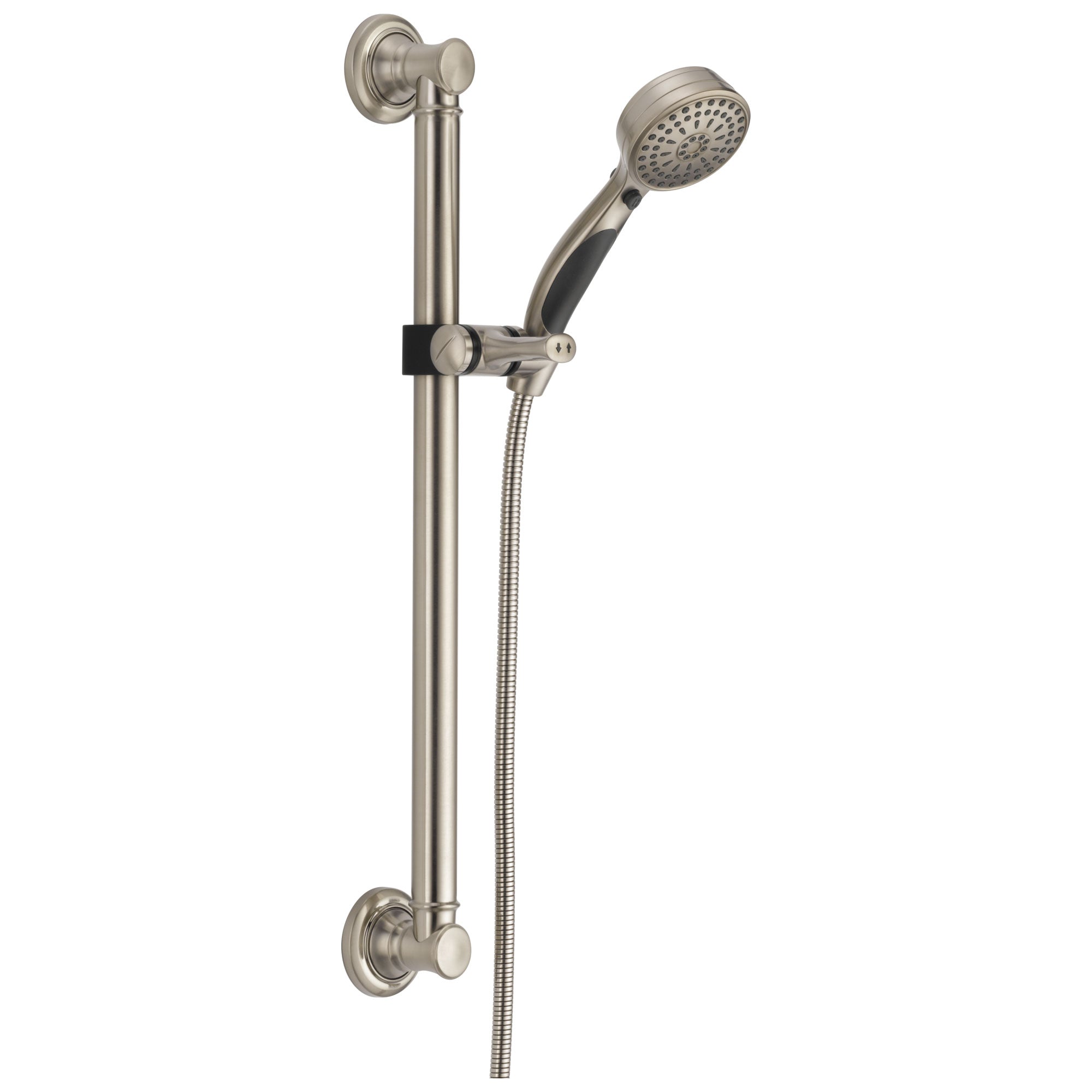 Delta Bath Safety Collection Stainless Steel Finish Decorative Traditional Style ADA Grab Bar Wall Mount Hand Shower Sprayer Kit with Hose D51900SS