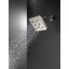 Delta Stainless Steel Finish H2Okinetic Single-Setting Metal Square Raincan Shower Head D52171SS
