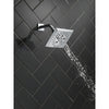 Delta Chrome Finish H2Okinetic 5-Setting Angular Modern Raincan Shower Head D52664