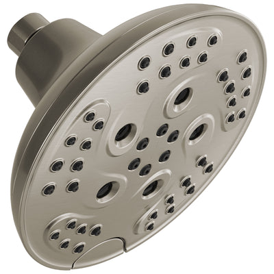 Delta Stainless Steel Finish H2Okinetic 5-Setting Transitional Raincan Shower Head D52666SS