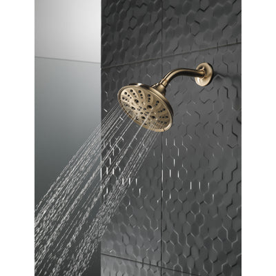 Delta Champagne Bronze Finish H2Okinetic 5-Setting Traditional Raincan Shower Head D52669CZ
