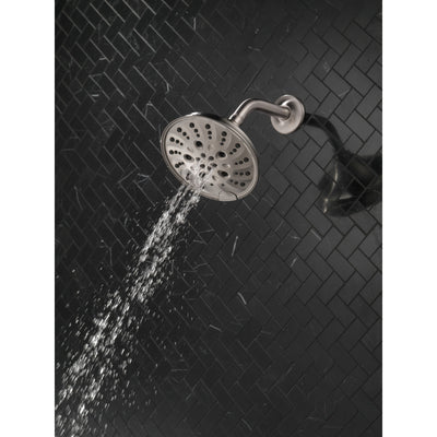 Delta Stainless Steel Finish H2Okinetic 5-Setting Traditional Raincan Shower Head D52669SS