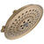 Delta Universal Showering Components Collection Champagne Bronze Finish H2Okinetic 3-Setting Raincan Shower Head 667547