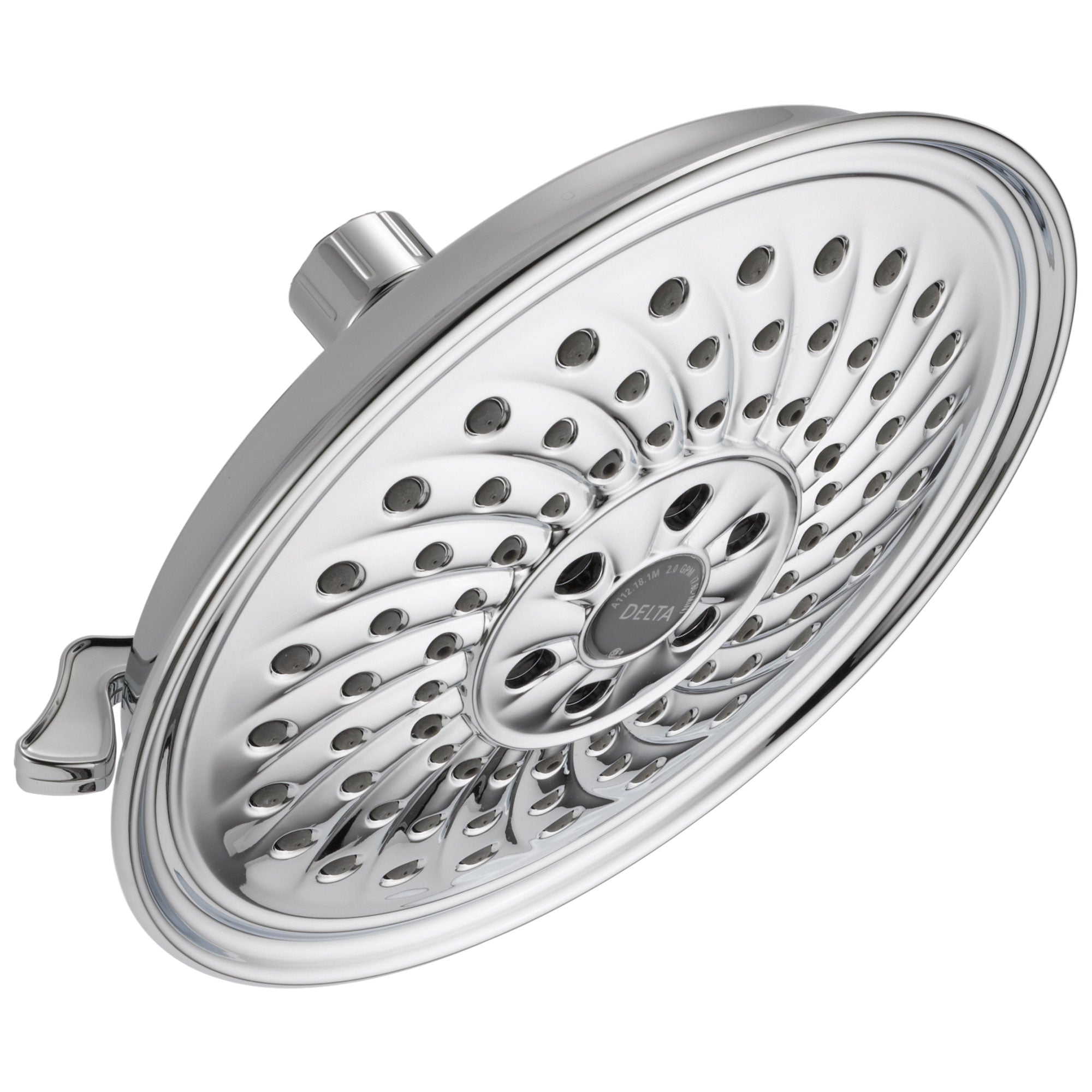 Delta Universal Showering Components Collection Chrome Finish H2Okinetic Watersense 3-Setting Raincan Shower Head D52687