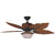 Concord Fans 52" Fern Leaf Breeze Rustic Iron Outdoor Ceiling Fan with Light