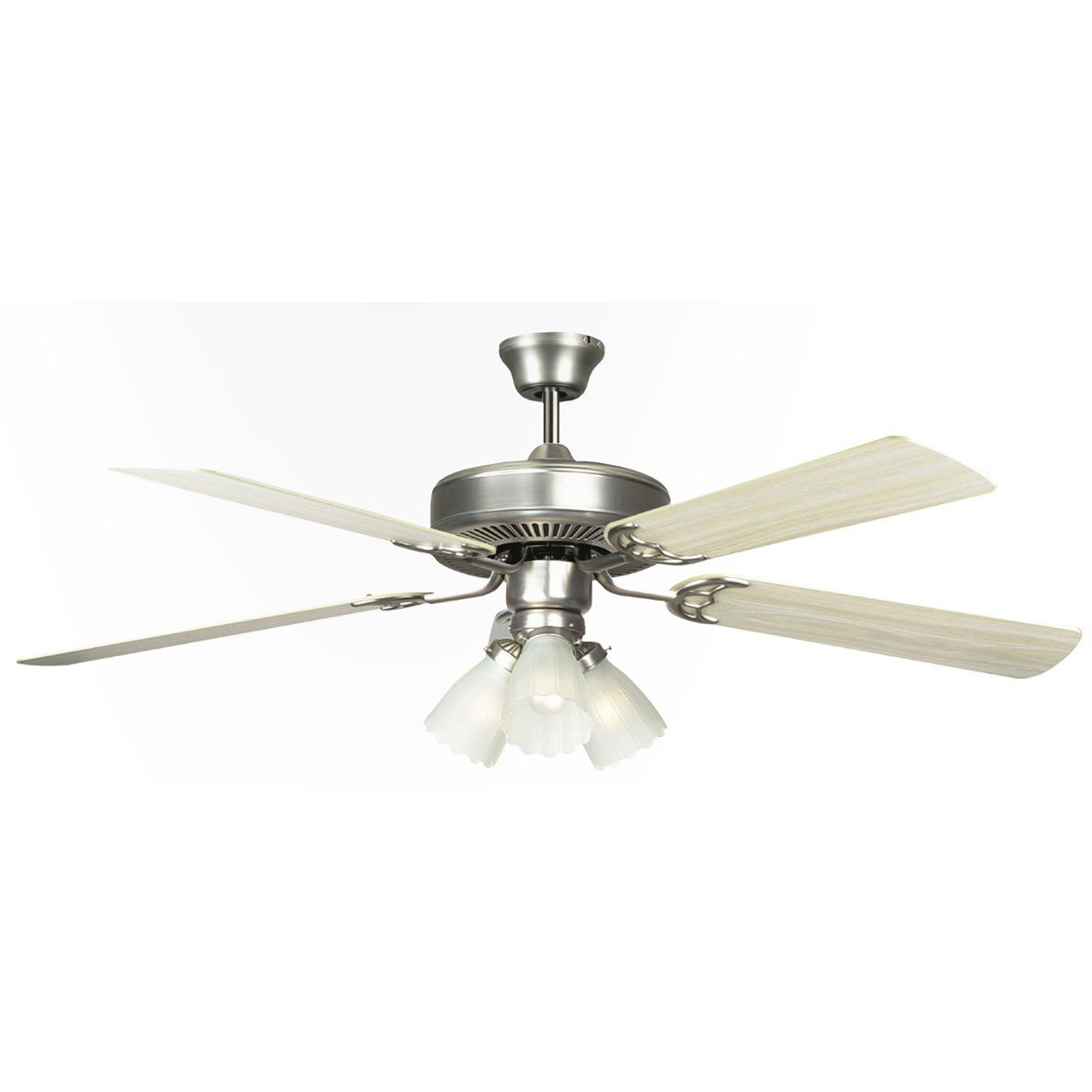 Concord Fans 52" Home Air Satin Nickel Modern Ceiling Fan with 3 Lights Kit