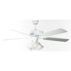 Concord Fans 52" Home Air White Modern Ceiling Fan with 3 Lights Kit