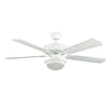 Concord Fans 52" Heritage Fusion White Modern Ceiling Fan with Round Light Kit