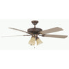 Concord Fans 52" Heritage Home Elegant Rubbed Bronze Ceiling Fan with 3 Lights