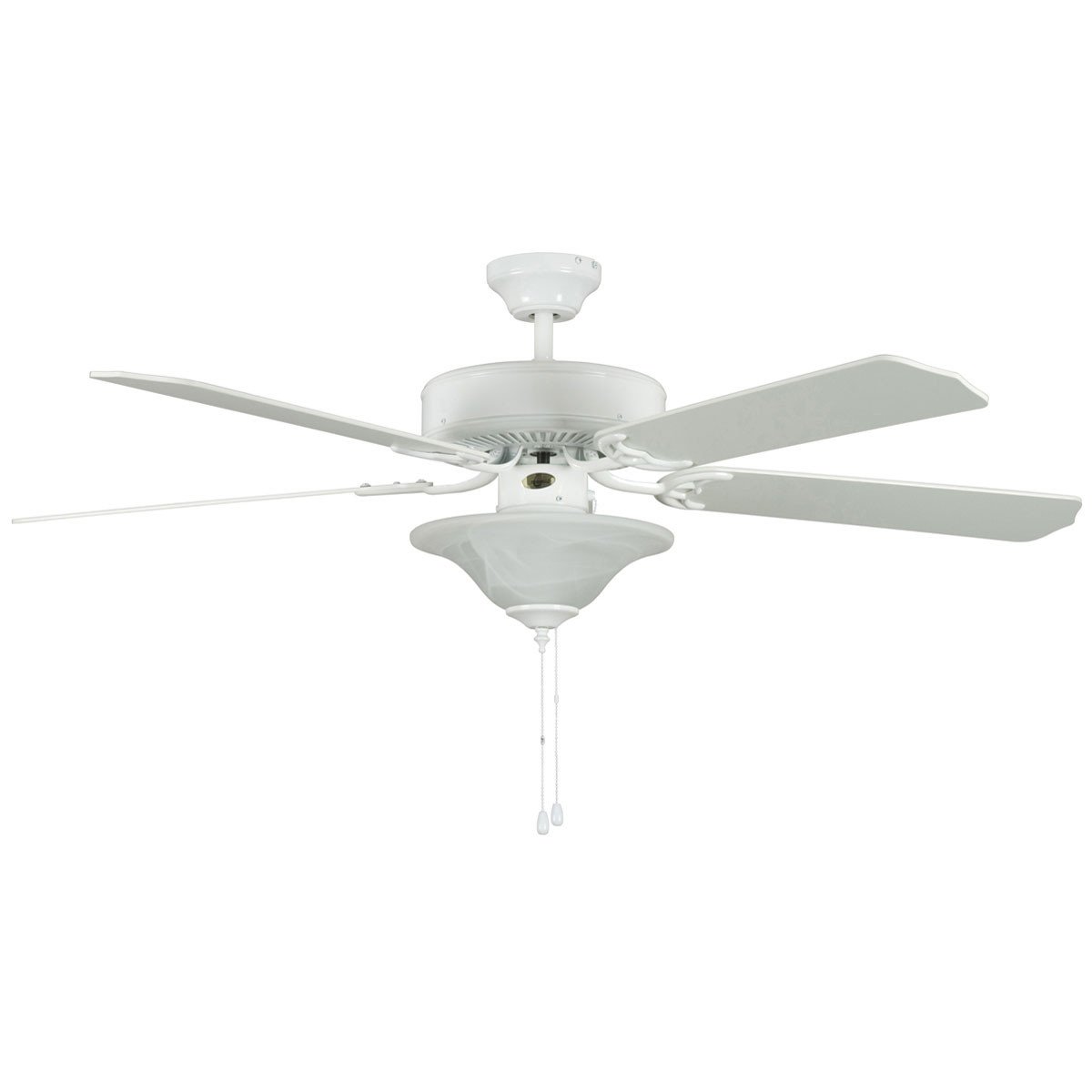 Concord Fans 52" Heritage Square White Ceiling Fan with Light Kit