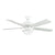 Concord Fans 52" Saturn Modern White Ceiling Fan with Light & Remote Control