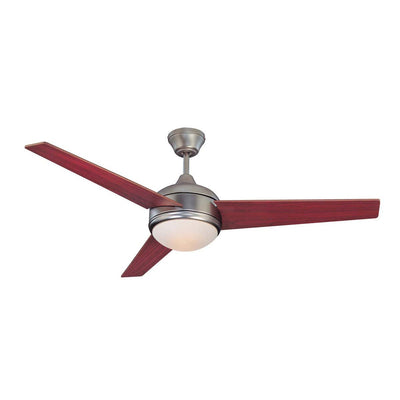 Concord Fans 52" Skylark Modern Satin Nickel Ceiling Fan with Light and Remote