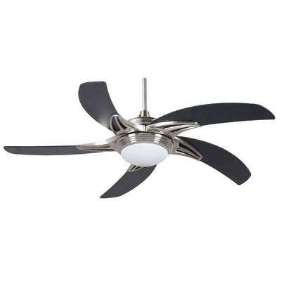 Concord Fans 52" Stargate Modern Stainless Steel Ceiling Fan with Light & Remote