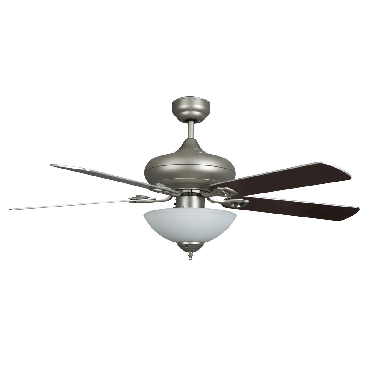 Concord Fans 52" Valore Modern Satin Nickel Quick Connect Ceiling Fan with Light