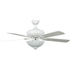 Concord Fans 52" Valore Modern White Quick Connect Ceiling Fan with Light
