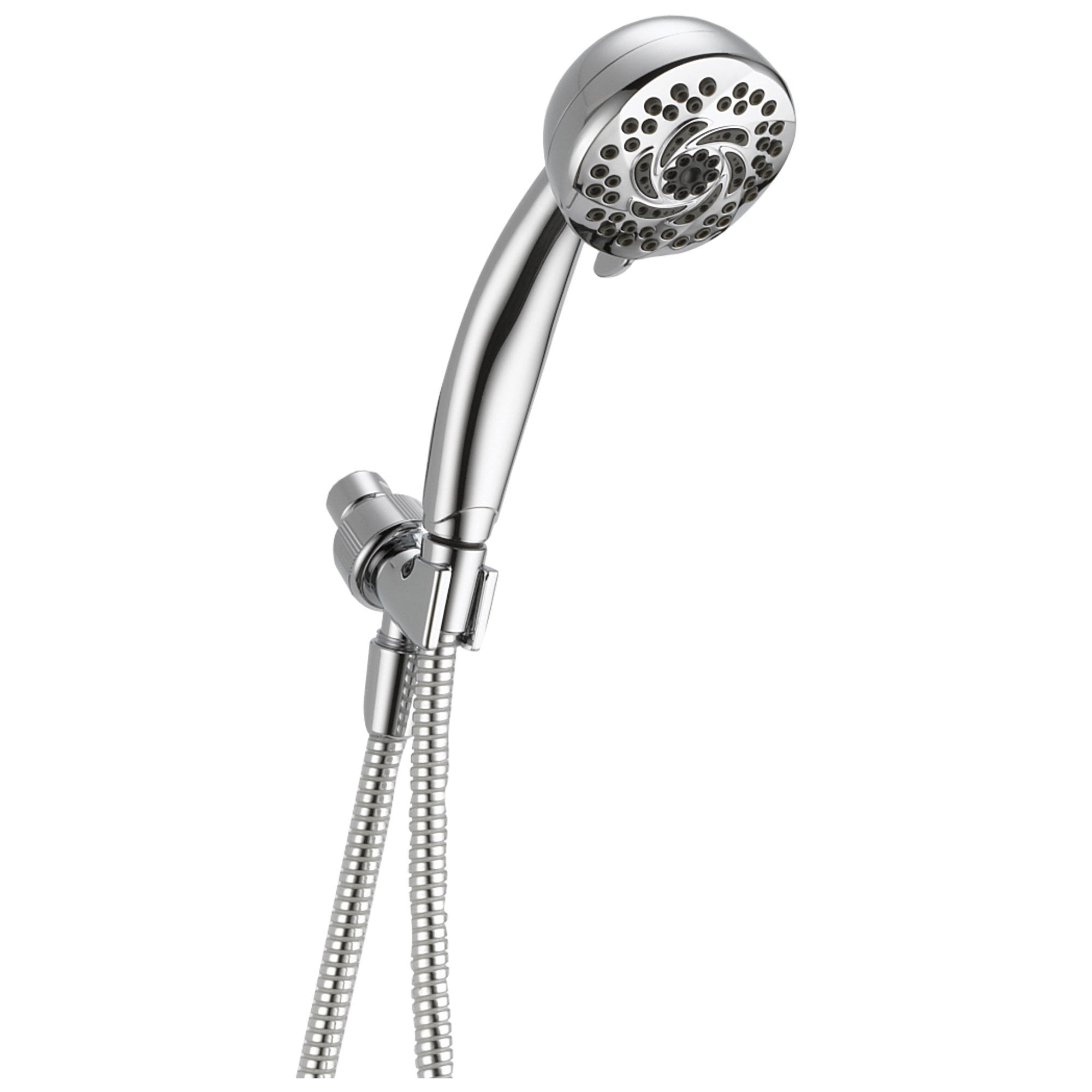Delta Universal Showering Components Collection Chrome Finish 5-Setting Shower Mount Hand Shower Spray Head with Hose 737454