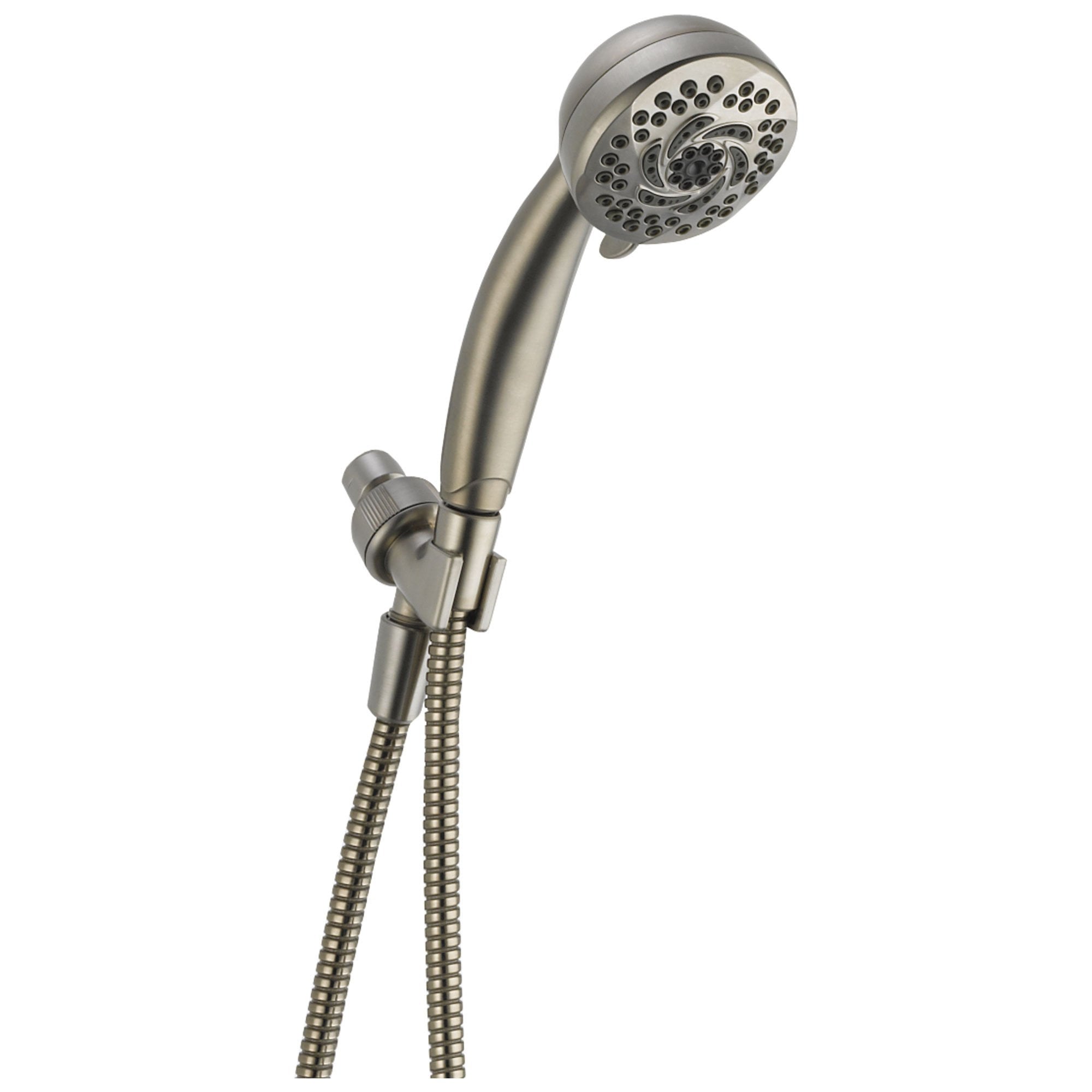Delta Universal Showering Components Collection Stainless Steel Finish 5-Setting Shower Mount Hand Shower Spray Head with Hose 737453