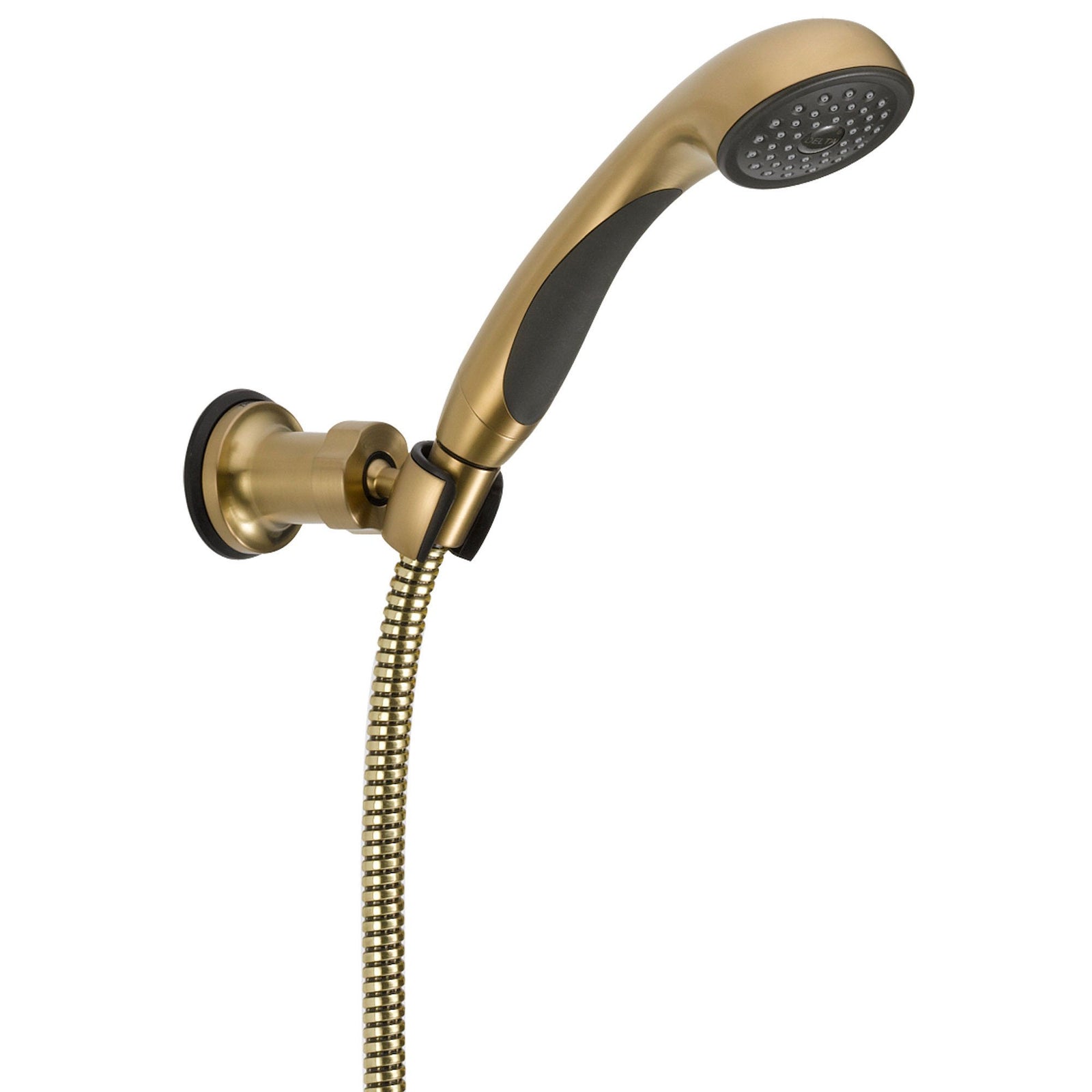 BAI 0195 Wall Mounted Handheld Shower Holder with Integrated Hose  Connection in Polished Chrome Finish