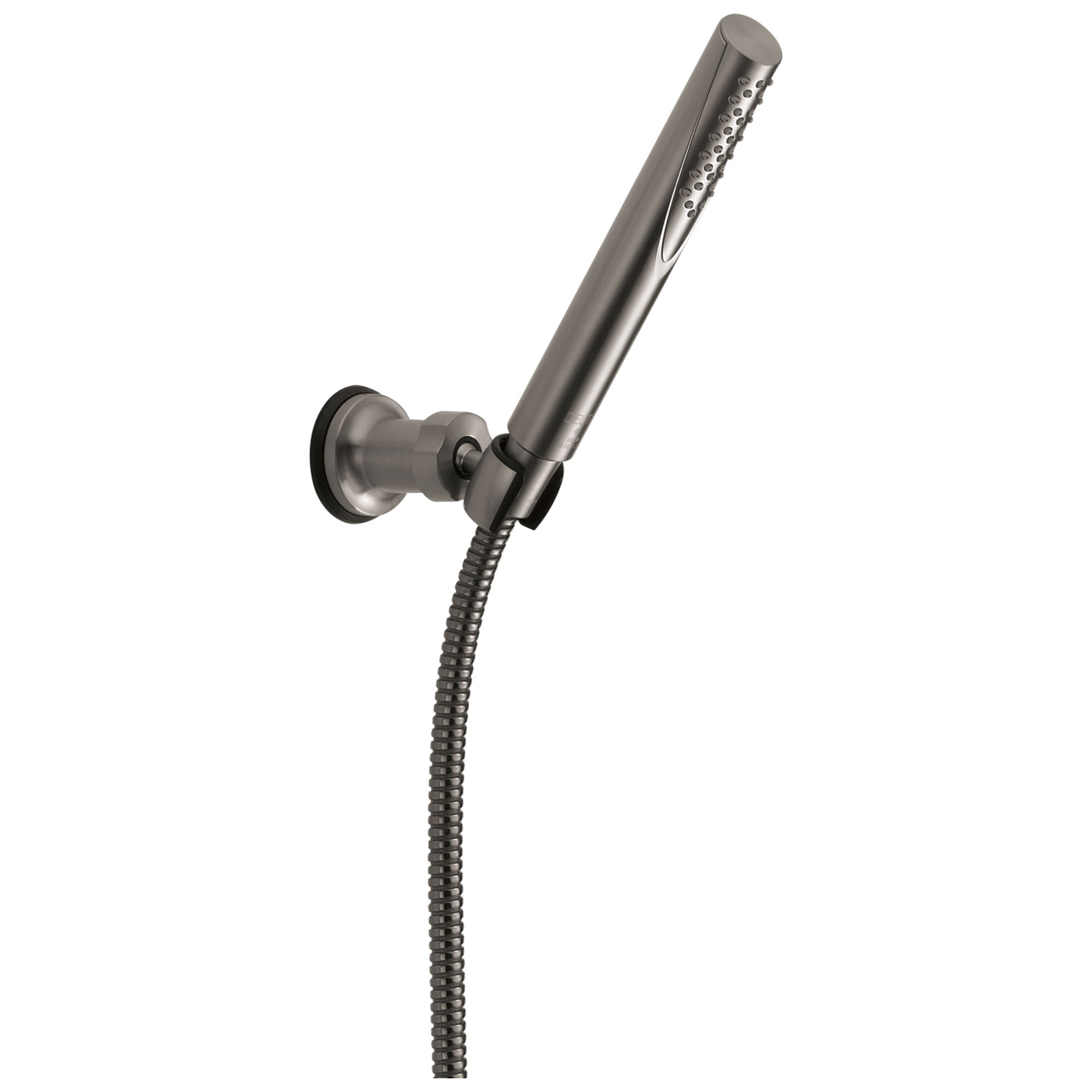 Delta Contemporary Black Stainless Steel Finish Wall-Mount Hand Shower with Wall Bracket and Hose D55085KS