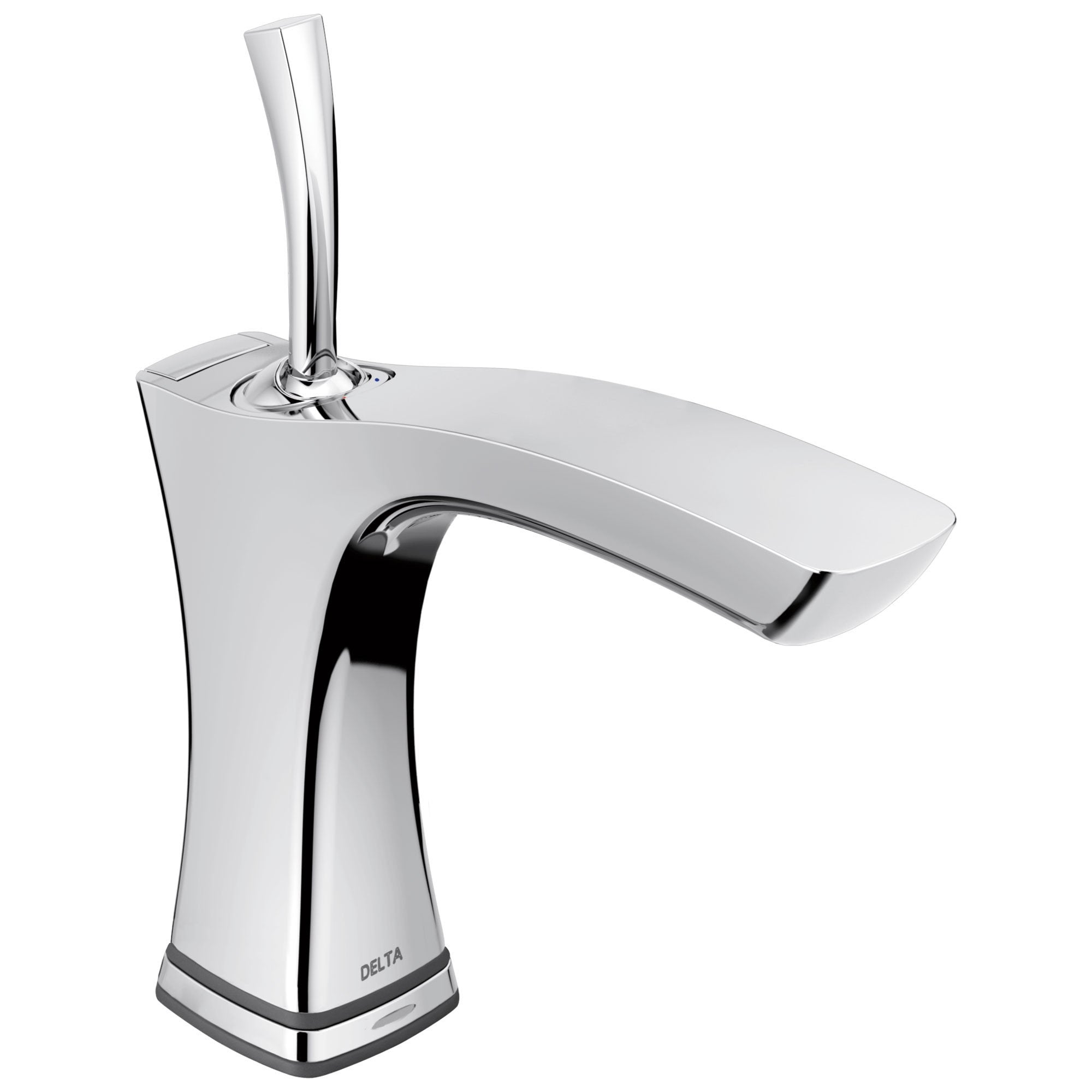 Delta Tesla Collection Chrome Finish Modern Sculpted Single Handle Electronic Bathroom Sink Faucet with Touch2Oxt Technology 714300