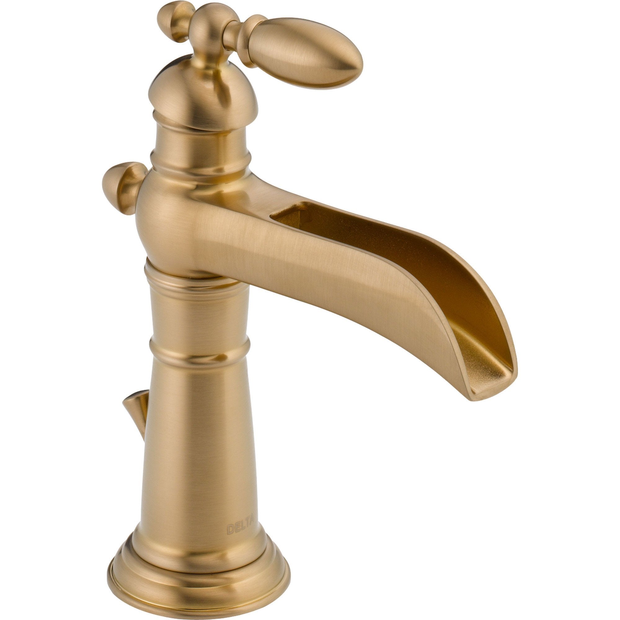 Delta Victorian Waterfall Single Handle Champagne Bronze Bathroom Faucet 555978