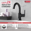 Delta Trinsic Matte Black Finish Single Handle Bathroom Faucet D559HABLDST