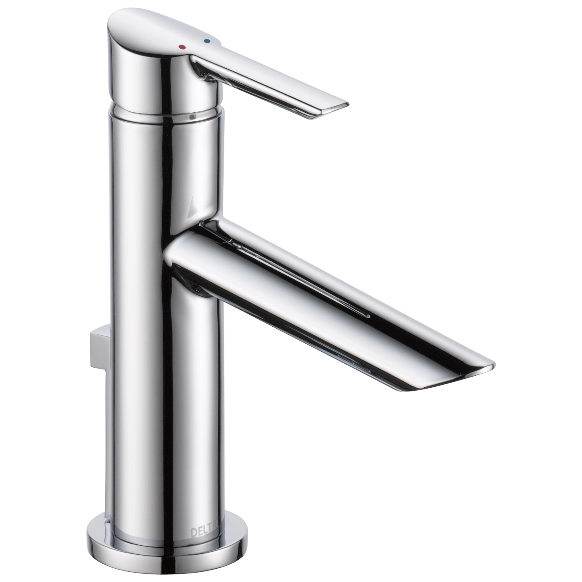 Delta Compel Collection Chrome Finish Single Handle Water Efficient Modern Bathroom Sink Lavatory Faucet with Metal Pop-up Drain D561GPMDST